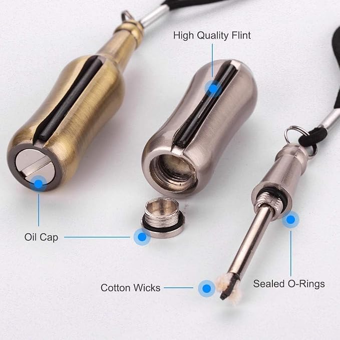 Permanent Match Lighter Keychain