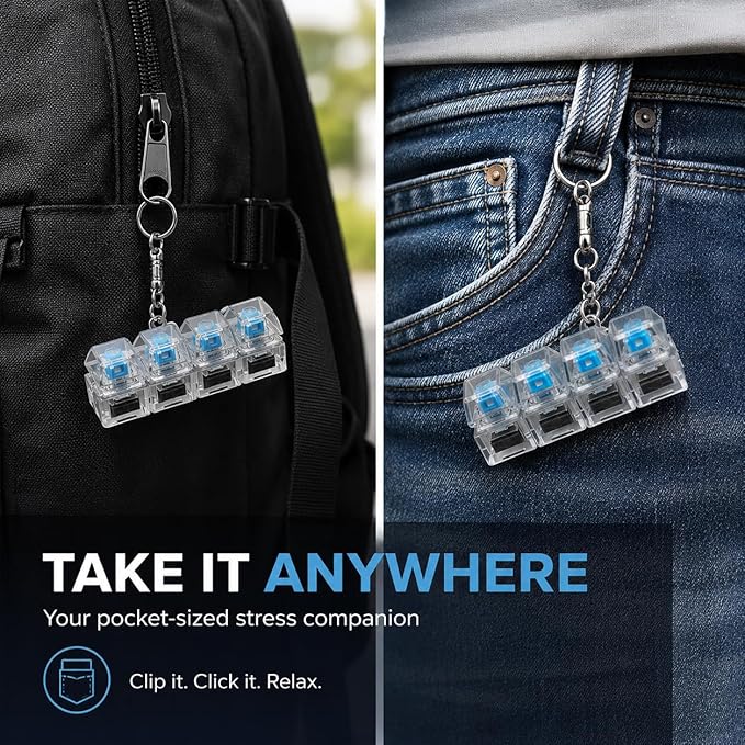 Fidget Keyboard Keychain