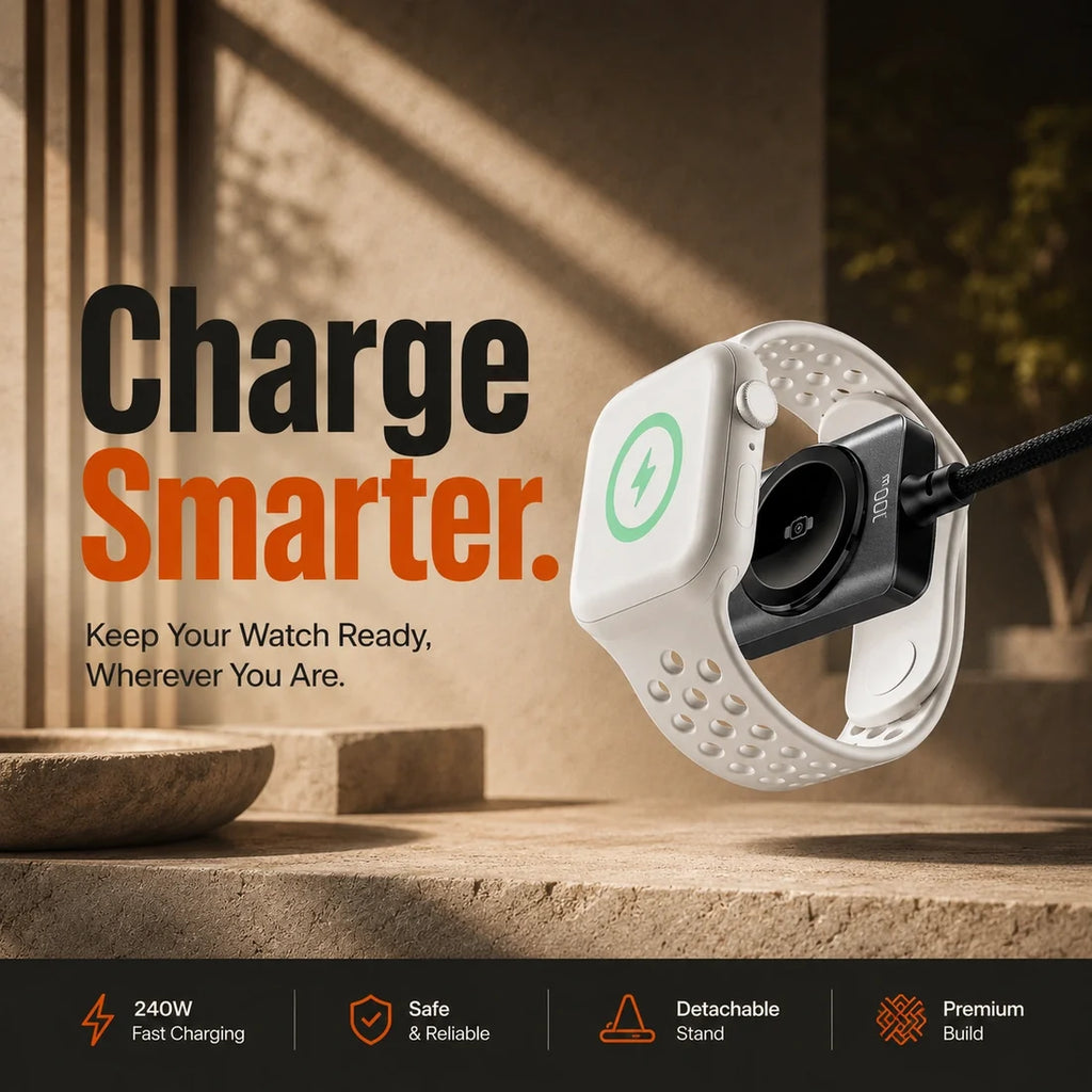 Duo Charge™ | 100W 2-in-1 USB-C + Apple Watch Charging Cable
